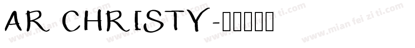 AR CHRISTY字体转换